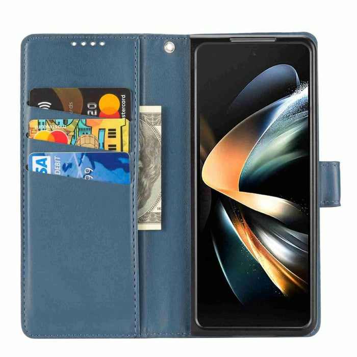 Embossed Pu Leather Phone Case For Samsung Galaxy z Fold 4