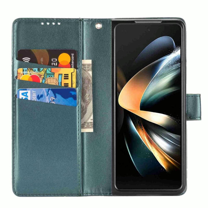 Embossed Pu Leather Phone Case For Samsung Galaxy z Fold 4