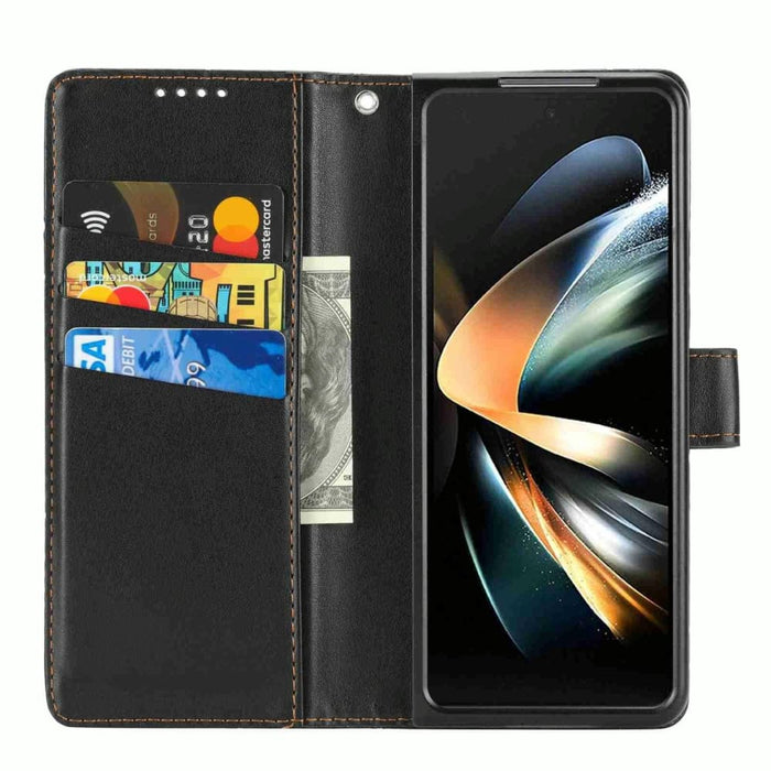 Embossed Pu Leather Phone Case For Samsung Galaxy z Fold 4