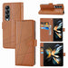 Embossed Pu Leather Phone Case For Samsung Galaxy z Fold 4