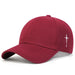 Embroidered Unisex Baseball Cap Simple Cross Water Drop