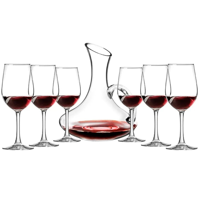 European Style Red Wine Glass Set With Decanter