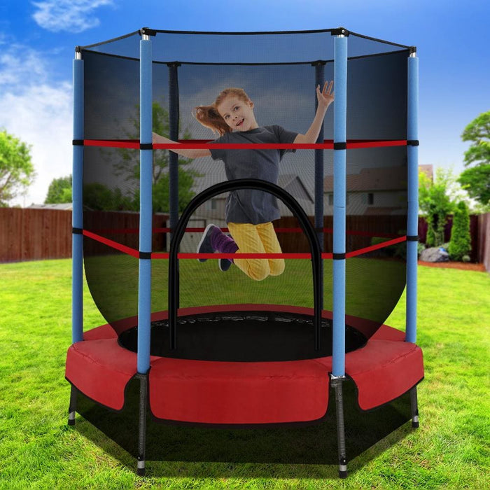 Everfit 4.5ft Trampoline Round Trampolines Kids Enclosure