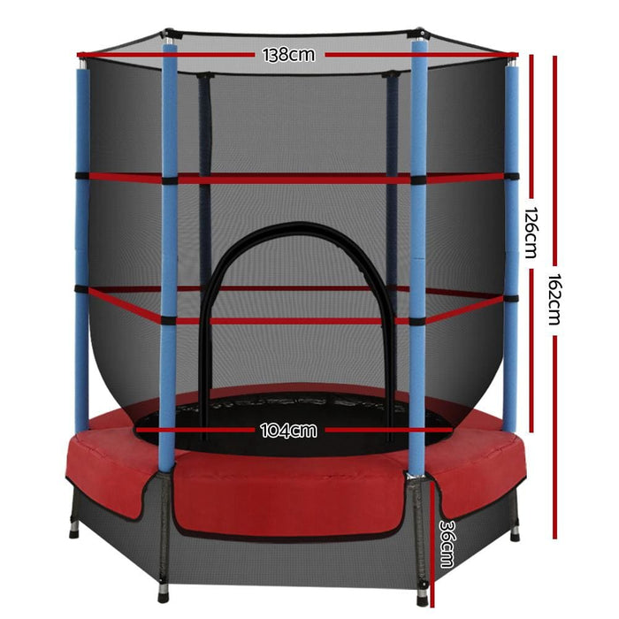 Everfit 4.5ft Trampoline Round Trampolines Kids Enclosure