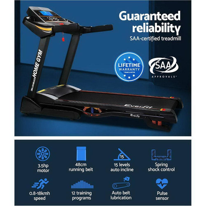 Everfit Electric Treadmill 48cm Incline Running Home Gym