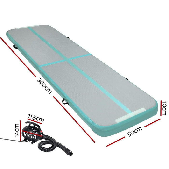 Everfit Gofun 3x1m Inflatable Air Track Mat With Pump