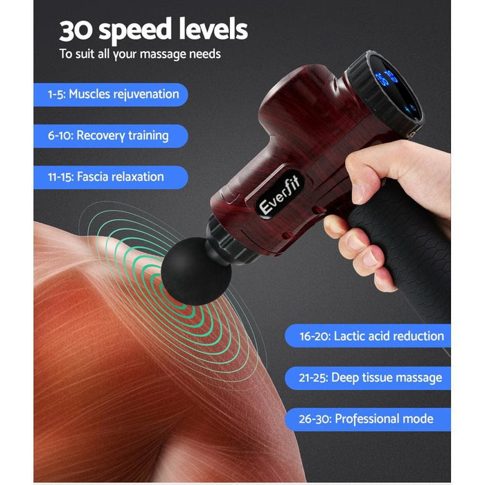 Everfit Massage Gun 6 Heads Electric Massager Vibration