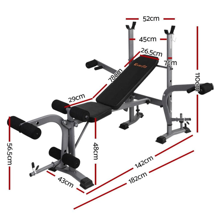 Everfit Multi Station Weight Bench Press Fitness Weights