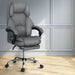 Executive Office Chair Fabric Footrest Grey