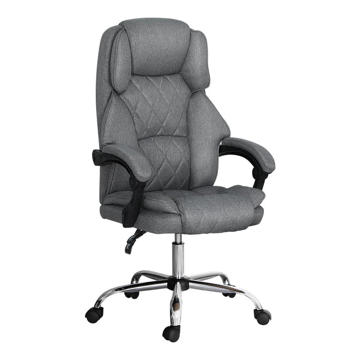 Executive Office Chair Fabric Recliner Grey