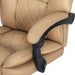 Executive Office Chair Leather Footrest Espresso