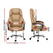 Executive Office Chair Leather Recliner Espresso