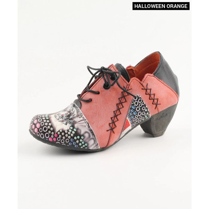 Explosive Womens Retro Style Polka Dot Leather Strap Heels