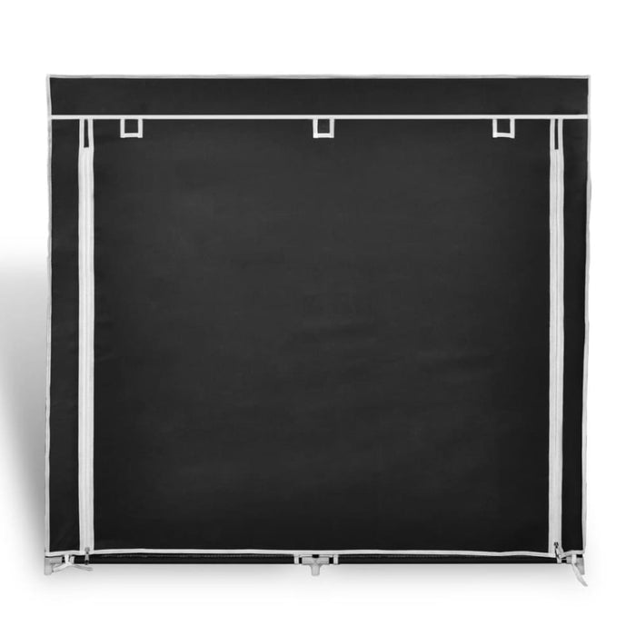 Fabric Shoe Cabinet With Cover 115 x 28 110 Cm Black Xabakt