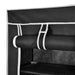 Fabric Shoe Cabinet With Cover 162 x 57 29 Cm Black Xabako