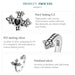 Faith Cross Ring 925 Sterling Silver Black Zircon Pattern