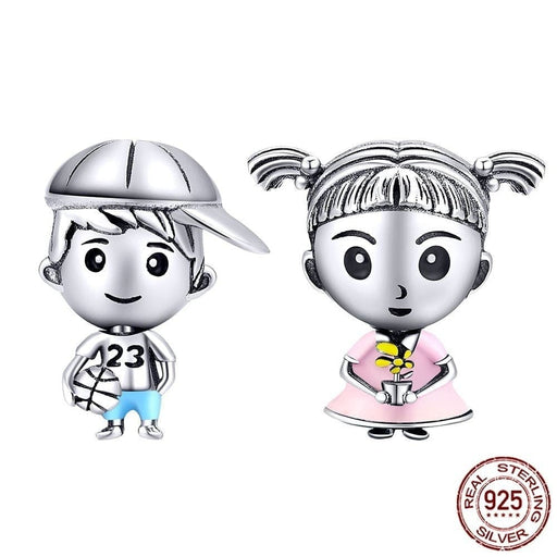 Family Colleciton Sister & Brother 925 Sterling Silver