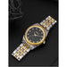 Fashion Business Men’s Room Gold Steel Band Quartz Watch