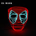 Fashion Carnival Neon Led Mask Halloween El Cold Horror