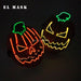 Fashion Carnival Neon Led Mask Halloween El Cold Horror