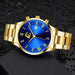 Fashion Mens Gold Stainless Steel Watches Luxury Minimalist