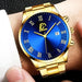 Fashion Mens Gold Stainless Steel Watches Luxury Minimalist