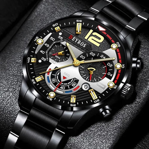 Fashion Mens Sports Watches Luxury Stainless Steel Quartz