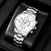 Fashion Mens Watches For Men Luxury Silver Stainless Steel