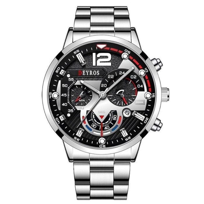 Fashion Mens Watches Luxury Stainless Steel Quartz