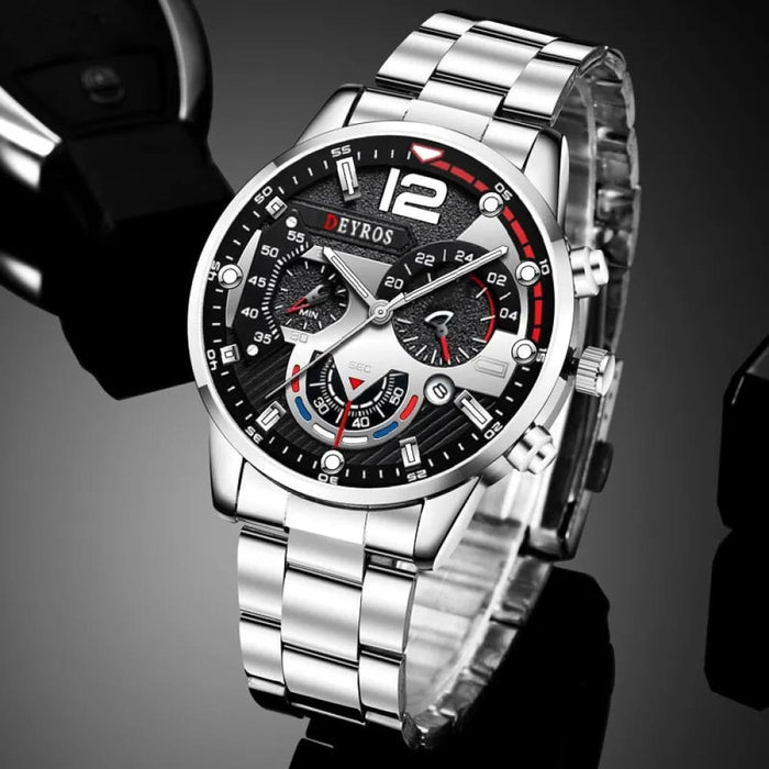 Fashion Mens Watches Luxury Stainless Steel Quartz