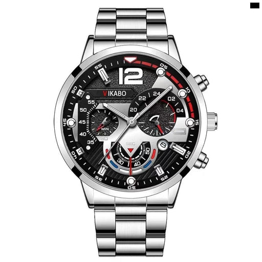 Fashion Mens Watches Stainless Steel Quartz Wristwatch