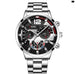 Fashion Mens Watches Stainless Steel Quartz Wristwatch