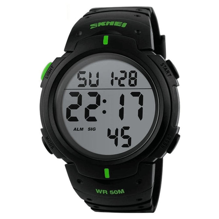 Men Fashion Outdoor Sport Big Dial Led Digital 5bar