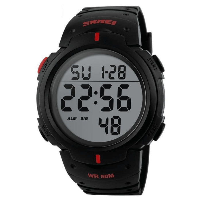 Men Fashion Outdoor Sport Big Dial Led Digital 5bar