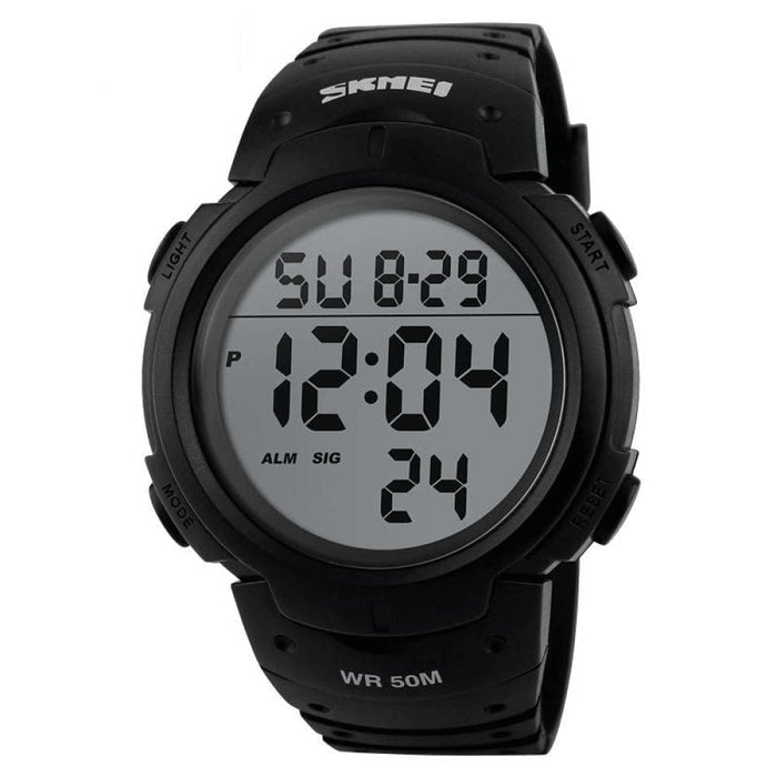 Men Fashion Outdoor Sport Big Dial Led Digital 5bar