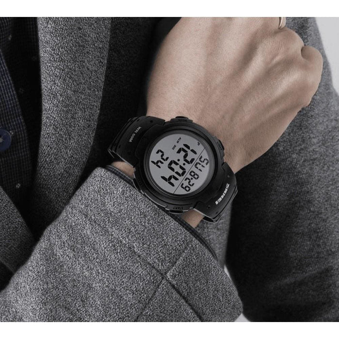 Men Fashion Outdoor Sport Big Dial Led Digital 5bar