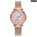 Fashion Women Watches Simple Rose Gold Mesh Belt Magnetic