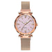 Fashion Women Watches Simple Rose Gold Mesh Belt Magnetic