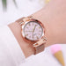 Fashion Women Watches Simple Rose Gold Mesh Belt Magnetic