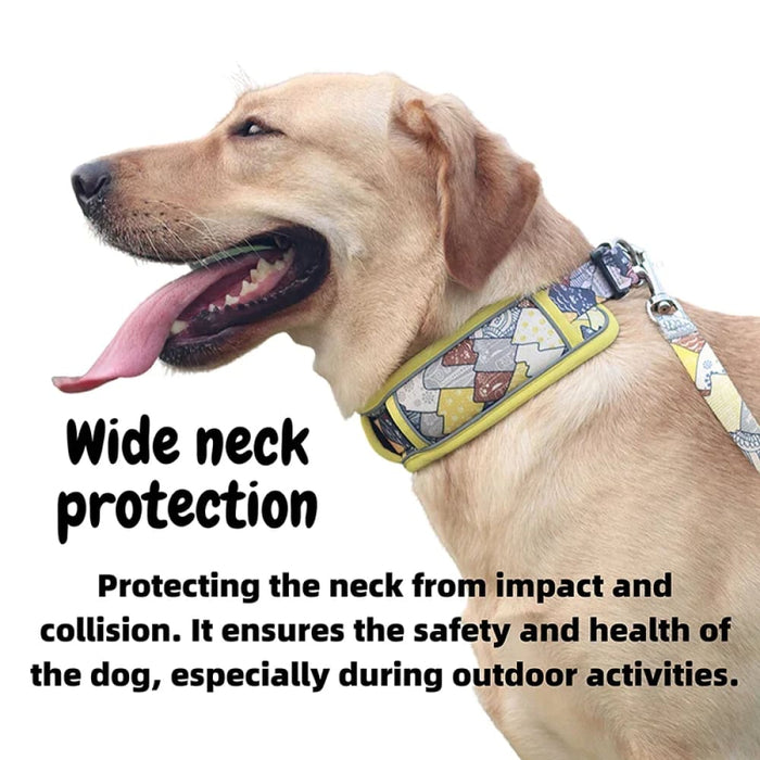 Fashionable Dog Collar Wide Neck Strong Breathable Dual d