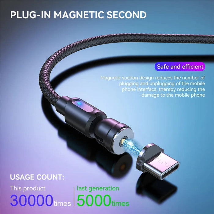 Fast Charging Magnetic Usb Type c Cable For Samsung