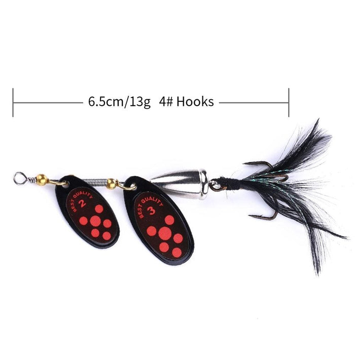 Feather Hook Rotating Sequin Road Lure 6.5cm 13g