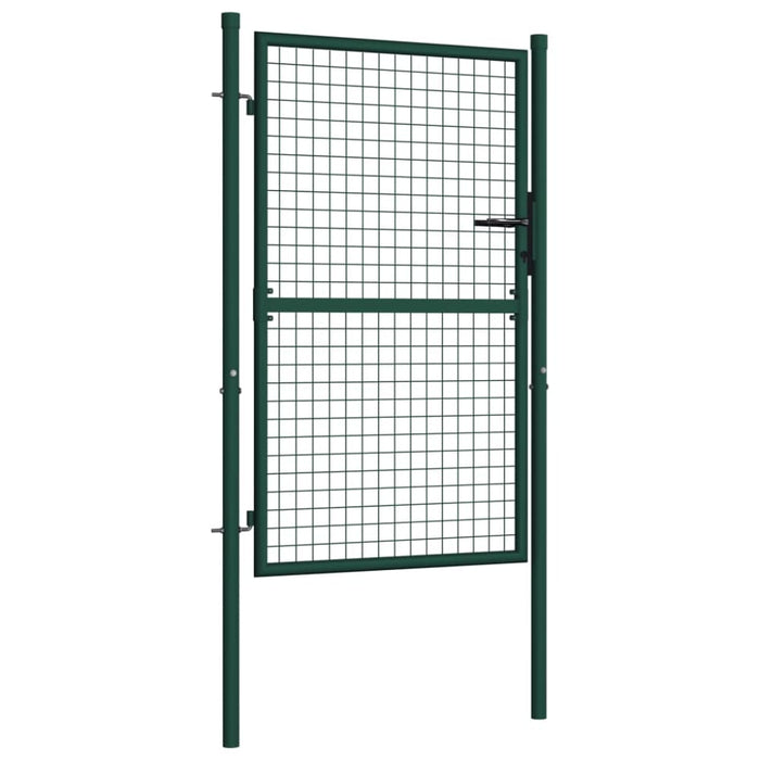 Fence Gate Steel 100x125 Cm Green Oapitt