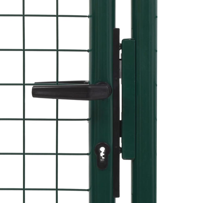 Fence Gate Steel 100x125 Cm Green Oapitt