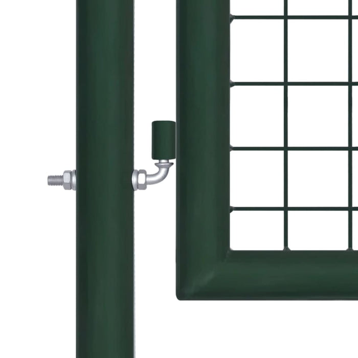 Fence Gate Steel 100x125 Cm Green Oapitt