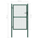 Fence Gate Steel 100x150 Cm Green Oapita