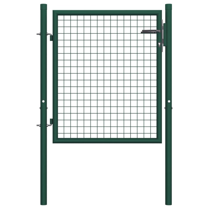 Fence Gate Steel 100x75 Cm Green Oapitx