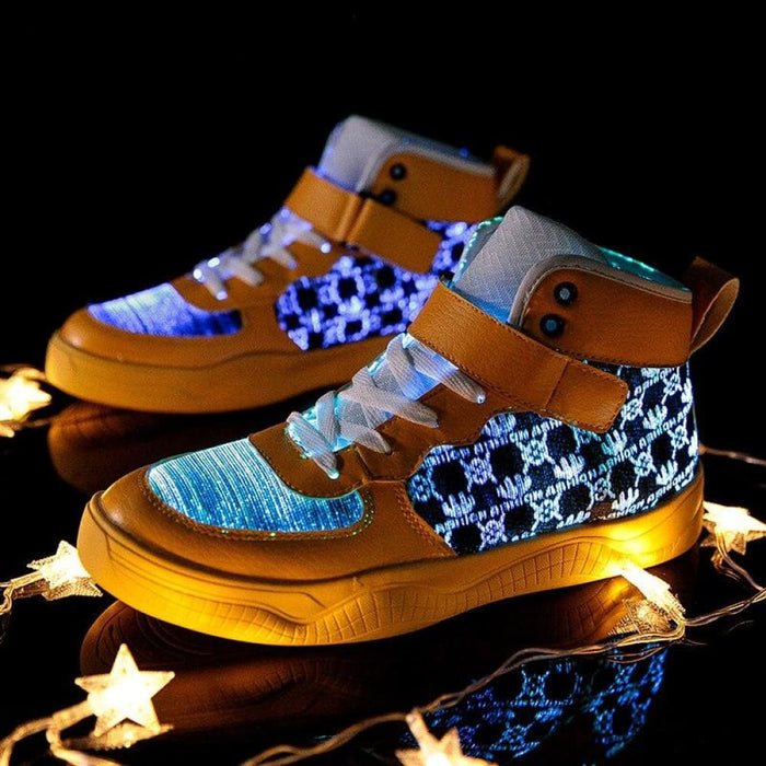 Fiber Optic Usb Rechargeable Glowing Sneakers Party All