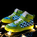 Fiber Optic Usb Rechargeable Glowing Sneakers Party All