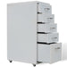 File Cabinet With 5 Drawers Grey 68,5 Cm Steel Xboxx